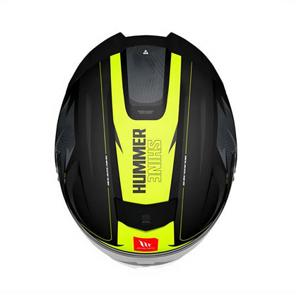 MT Helmets Hummer Shine B3 Fluor Gloss Black Gery Neon