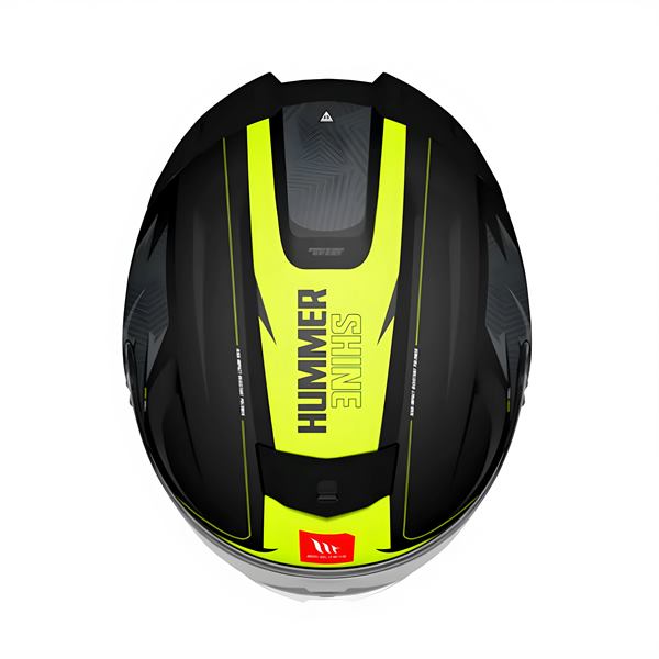 MT Helmets Hummer Shine B3 Fluor Gloss Black Gery Neon