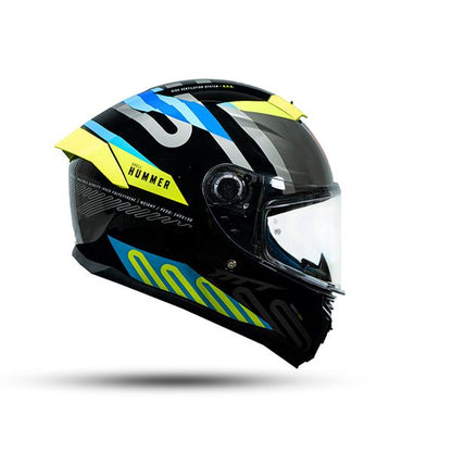 MT Helmets Hummer Tubex B3 Matt Black Blue Yellow