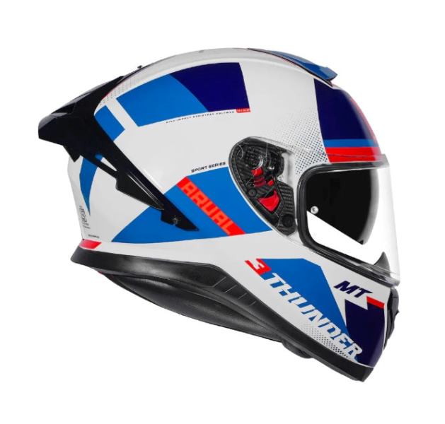 MT Helmets Thunder 3 SV Pro Arual A0 Matt White Blue Red