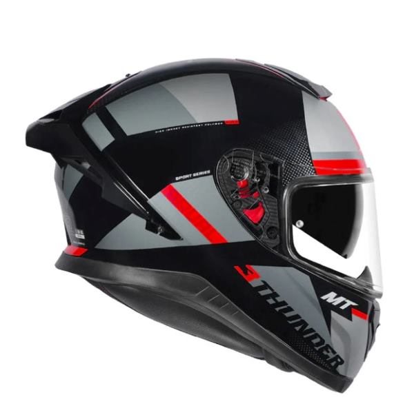 MT Helmets Thunder 3 SV Pro Arual B1 Helmet Gloss Grey Black Pink