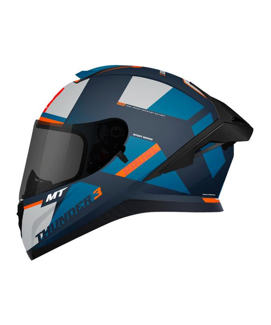 MT Helmets Thunder 3 SV Pro Arual C7 Matt Grey Blue Orange