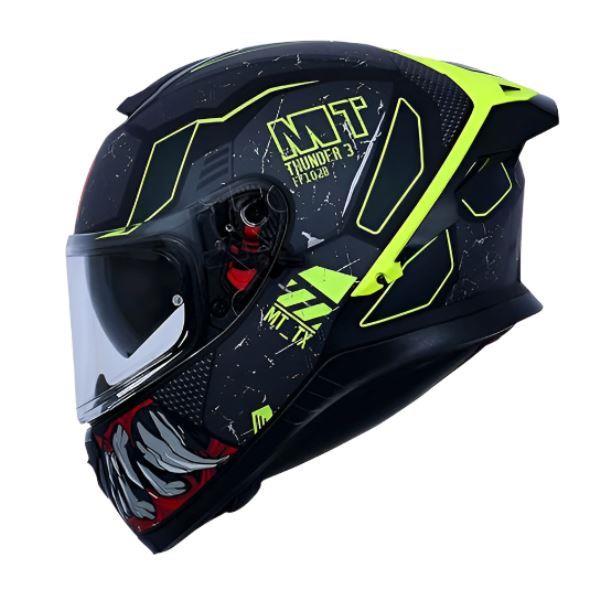 MT Helmets Thunder 3 SV Pro TX C2 Matt Black Grey Neon Yellow
