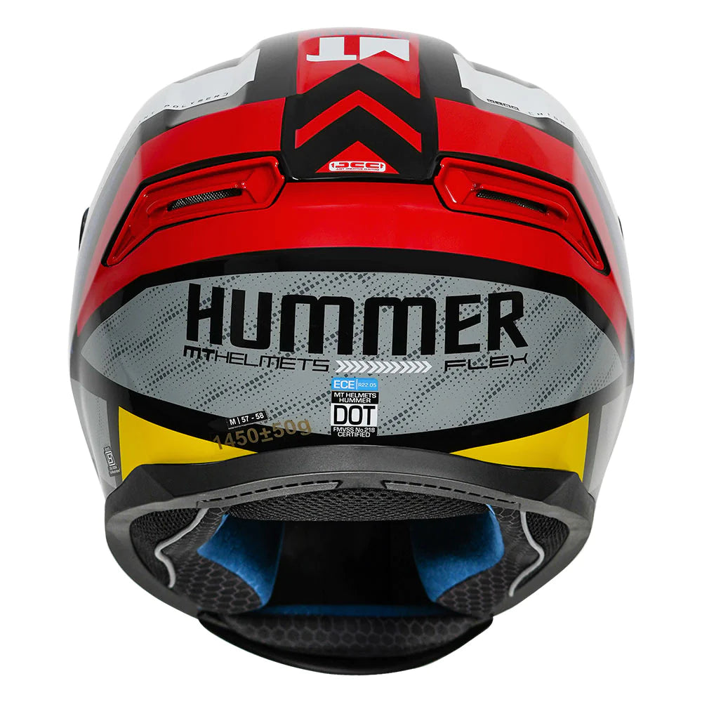 MT Hummer Flex Helmet - Glossy White