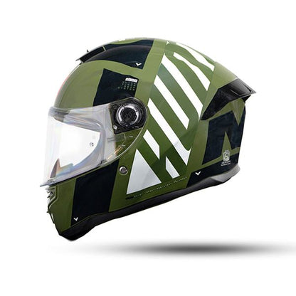 MT Helmets Hummer Air C6 Gloss Green Black White