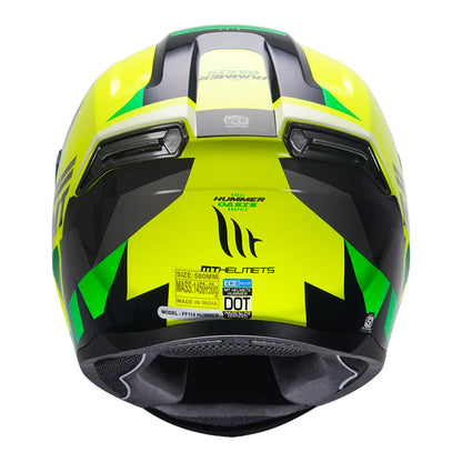 MT Hummer Oasis Helmet - Gloss Fluorescent Yellow