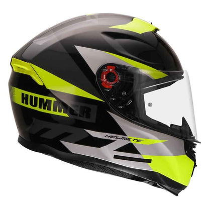 MT Helmet Hummer Quo Matt Fluro Yellow Helmet