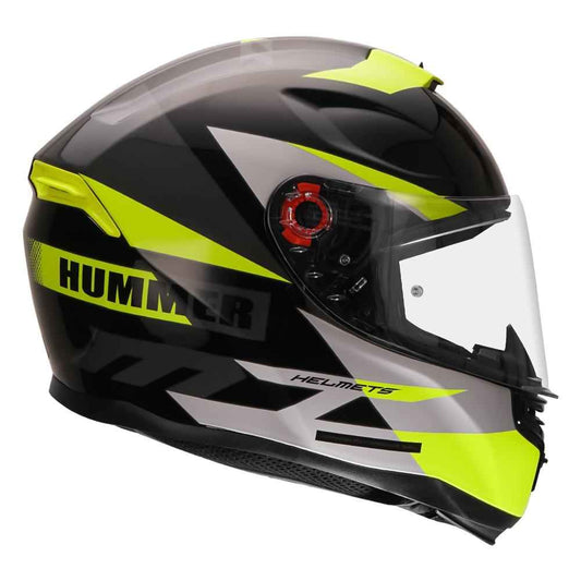 MT Helmet Hummer Quo Matt Fluro Yellow Helmet