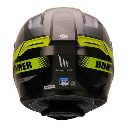 MT Helmet Hummer Quo Matt Fluro Yellow Helmet