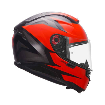 MT Hummer Stark Helmet Glossy Grey &amp; Red