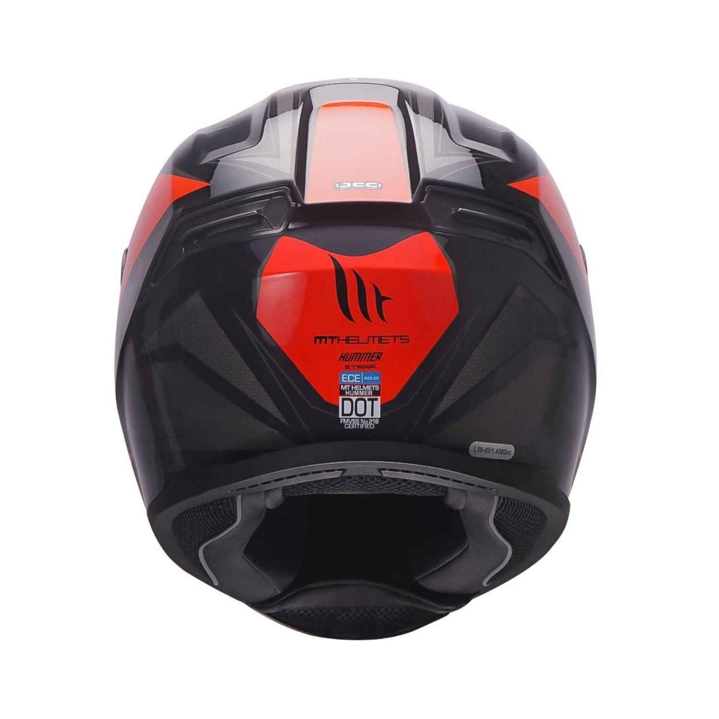 MT Hummer Stark Helmet Glossy Grey &amp; Red