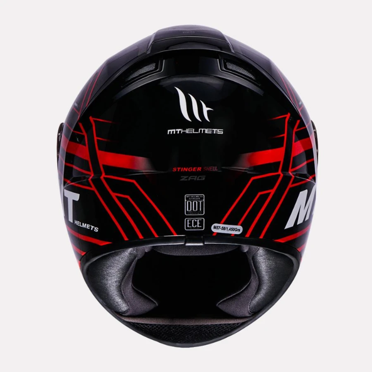 MT Stinger Zag Gloss Helmet- Red