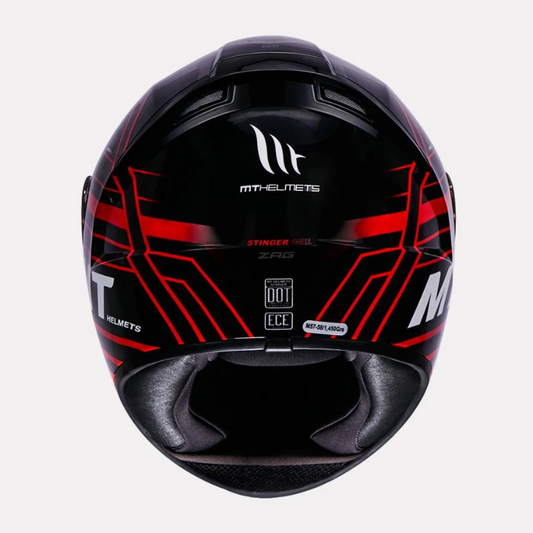 MT Stinger Zag Gloss Helmet- Red