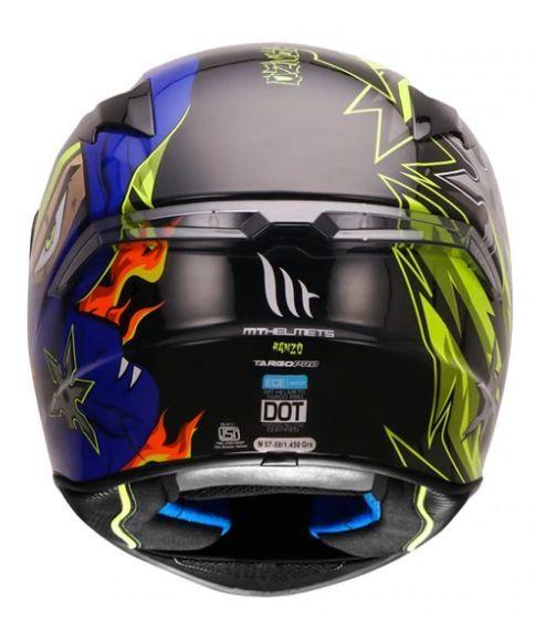 MT Targo Hanzo Motorcycle Helmet Fluorescent Yellow - Riders-Junction