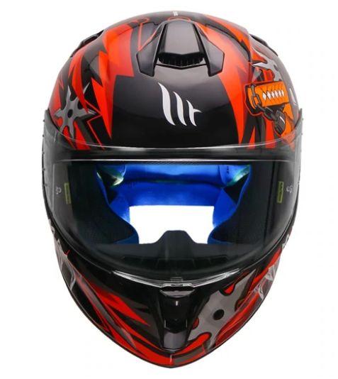 MT Targo Hanzo Motorcycle Helmet Red-Riders Junction