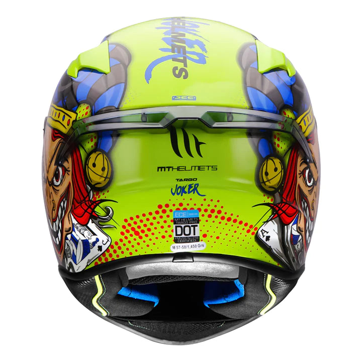 MT Targo Pro Joker Gloss Helmet - Fluorescent Yellow