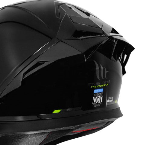 MT Thunder 3 Pro Helmet - Solid Gloss Black - Riders Junction