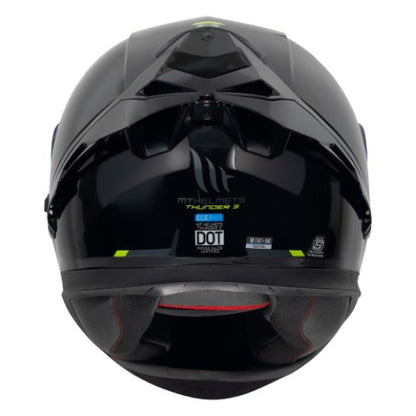 MT Thunder 3 Pro Helmet - Solid Gloss Black - Riders Junction