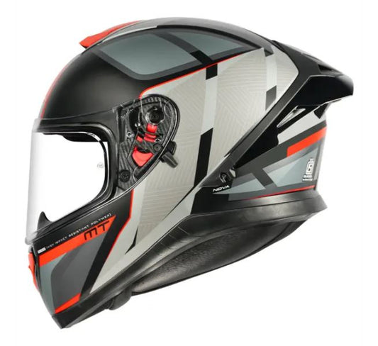 MT Thunder 3 SV Spoiler Nova A2 Gloss Red Helmet