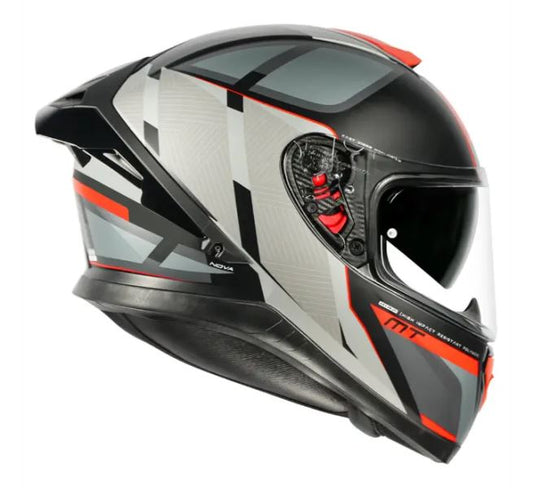 MT Thunder 3 SV Spoiler Nova A2 Matt Red Helmet