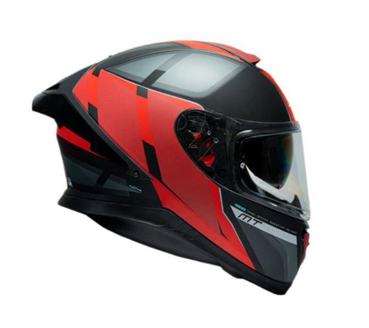 MT Thunder 3 SV Spoiler Nova B5 Matt Black Grey Red Helmet