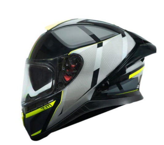 MT Thunder 3 SV Spoiler Nova B62 Matt Black Grey Neon Yellow Helmet