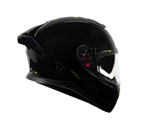 MT Thunder 3 SV Spoiler Solid A1 Gloss Black Helmet