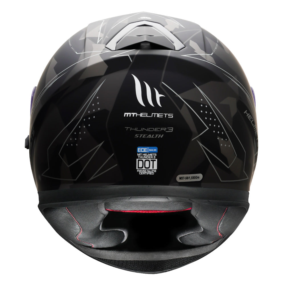 MT Thunder3 SV Stealth Glossy Grey Helmet - Riders Junction