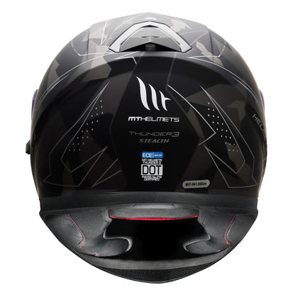 MT Thunder3 SV Stealth Glossy Grey Helmet - Riders Junction