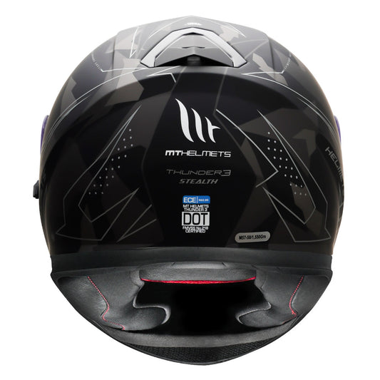 MT Thunder3 SV Stealth Glossy Grey Helmet - Riders Junction