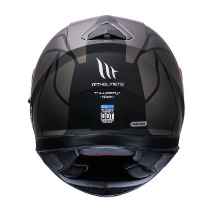 MT Thunder3 Veron Matt Grey Helmet - Riders-Junction