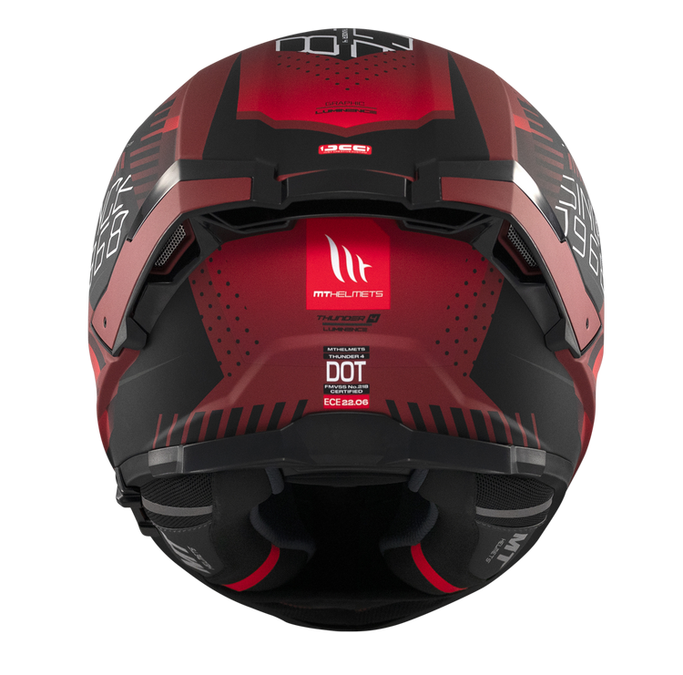 MT - Thunder 4 SV Luminence D5 Gloss Red Black Riding Helmet
