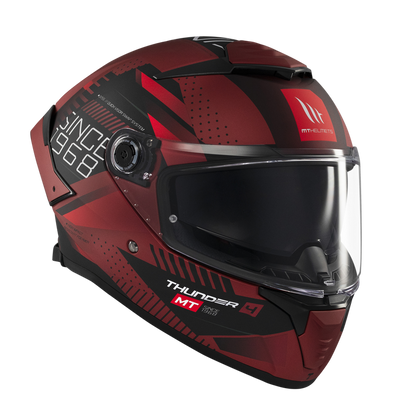 MT - Thunder 4 SV Luminence D5 Gloss Red Black Riding Helmet