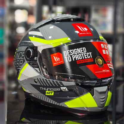 MT - Thunder 4 SV Luminence Helmet H3 Fluor Gloss Riding Helmet