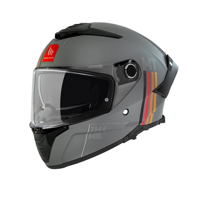 MT - Thunder 4 SV MIL C2 Motorcycle Riding Helmet (Grey Gloss)