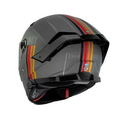 MT - Thunder 4 SV MIL C2 Motorcycle Riding Helmet (Grey Gloss)