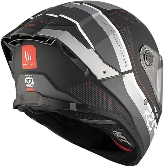 MT - Thunder 4 SV R25 B2 Gloss Black Grey Riding Helmet