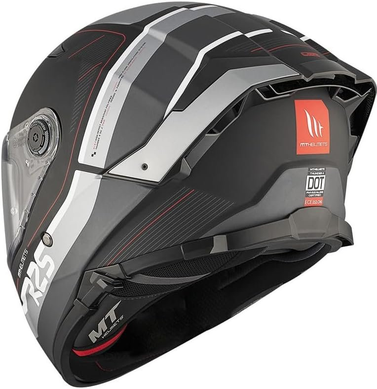 MT - Thunder 4 SV R25 B2 Gloss Black Grey Riding Helmet