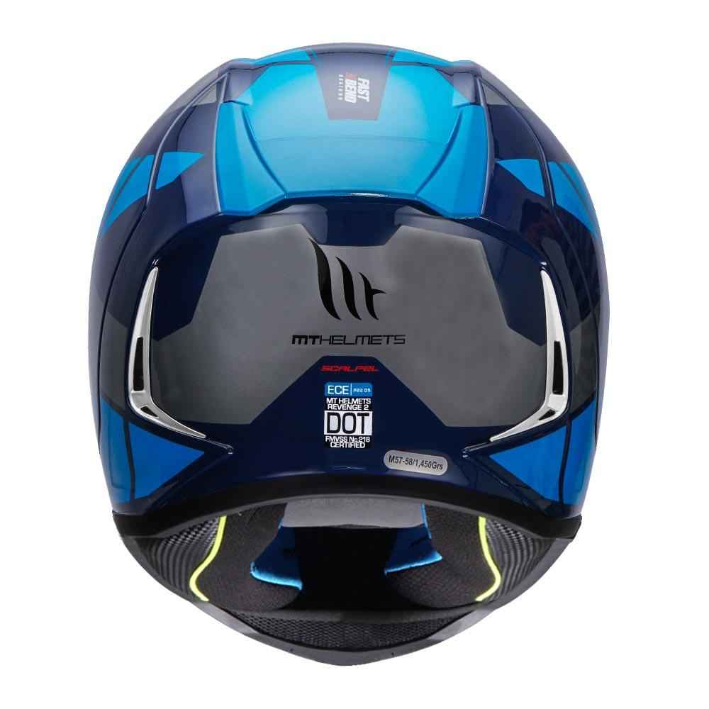 mt blue helmets MT Helmet Revenge 2 Scalpel Blue Helmet