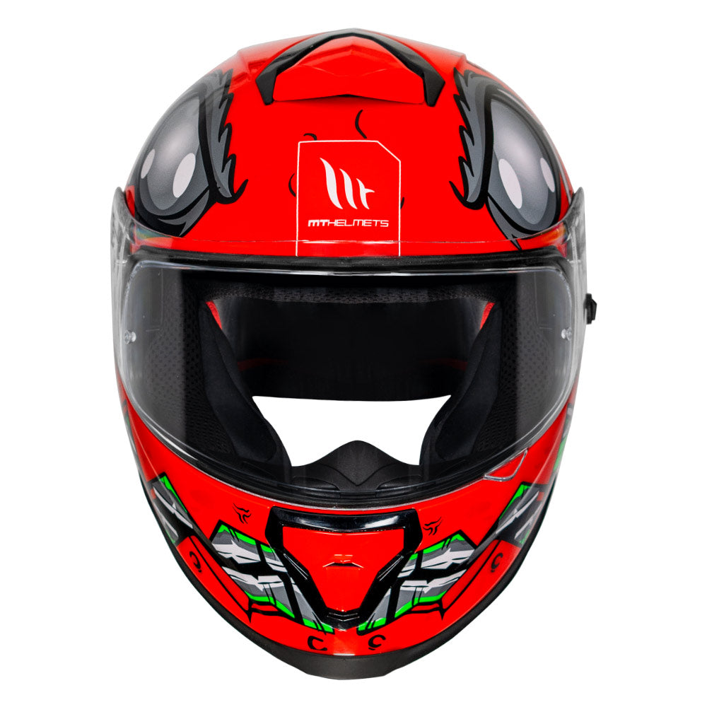 MT Helmets Thunder 3 SV Pro Creature Motorcycle Riding Helmet (Red/Green)