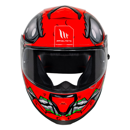MT Helmets Thunder 3 SV Pro Creature Motorcycle Riding Helmet (Red/Green)