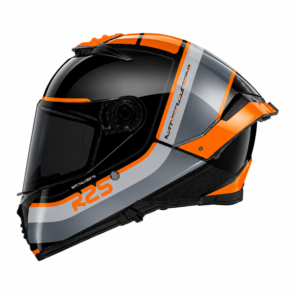 MT Helmets Thunder 4 SV R25 B4 Gloss Black Orange Helmet