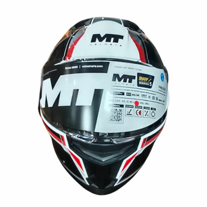MT Stinger 2 Atlas A5 Gloss White Red - Helmet