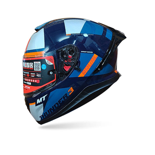 MT Helmets Thunder 3 SV Pro Arual C7 Gloss Grey Blue Orange