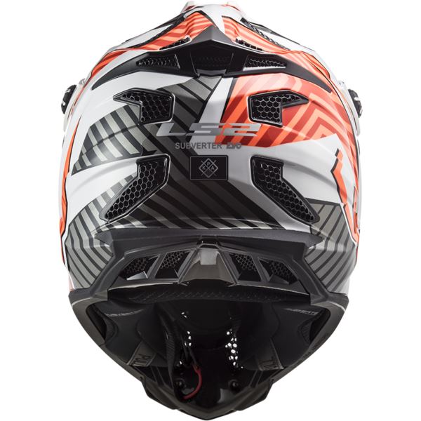 LS2 MX700 Subverter Evo Astro Matt White Orange Helmet - Riders Junction