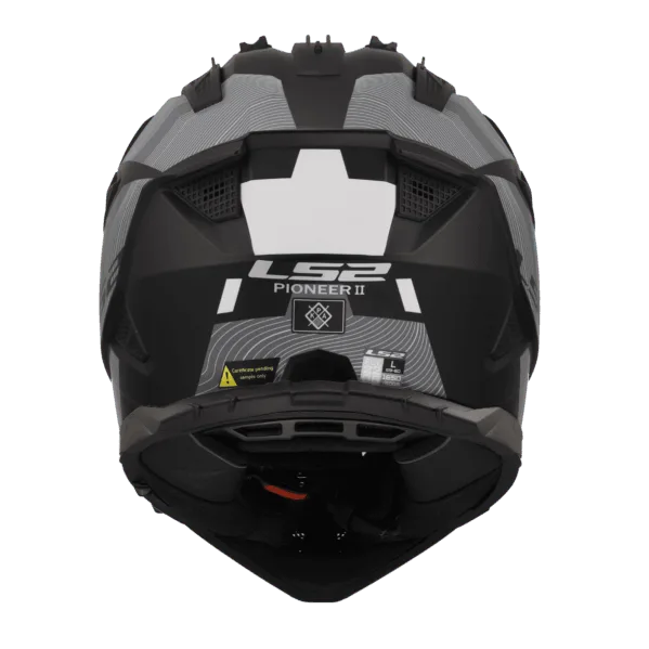 LS2 MX436 Pioneer II HILL MATT BLACK WHITE-06- Helmet