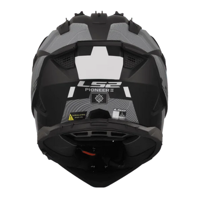 LS2 MX436 Pioneer II HILL MATT BLACK WHITE-06- Helmet