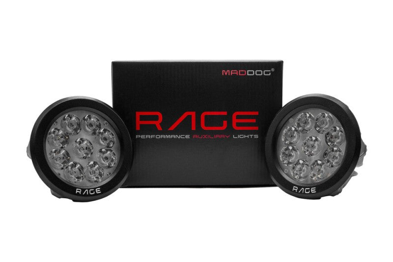 Maddog Rage Performance Auxiliary Lights - Robust 9-LED Model