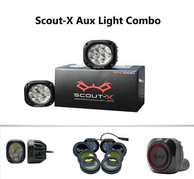 Maddog Scout-X Auxiliary Lights Pro Combo for Bikes - New 2024