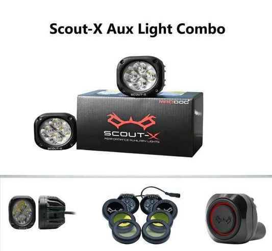 Maddog Scout-X Auxiliary Lights Pro Combo for Bikes - New 2024